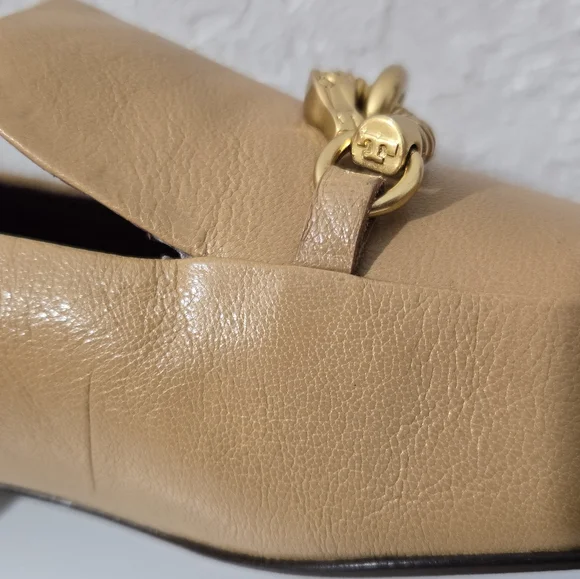 Tory Burch Jessa Loafer Ginger Shortbread Gold Dragon Slip On Flats Women's 10.5 - Picture 12 of 14